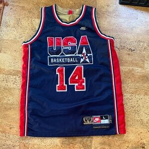 Nike USA Basketball Dream Team Charles Barkley Jersey in Navy and Red